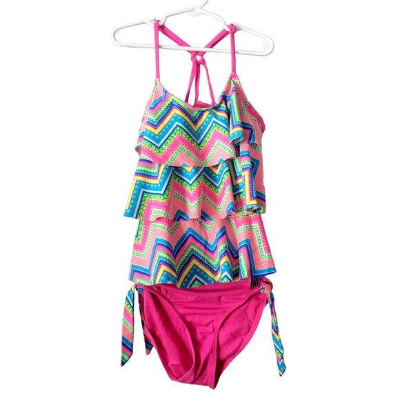 Justice Two-Piece Swim Suit Girl's Size 10 - Picture 1 of 8